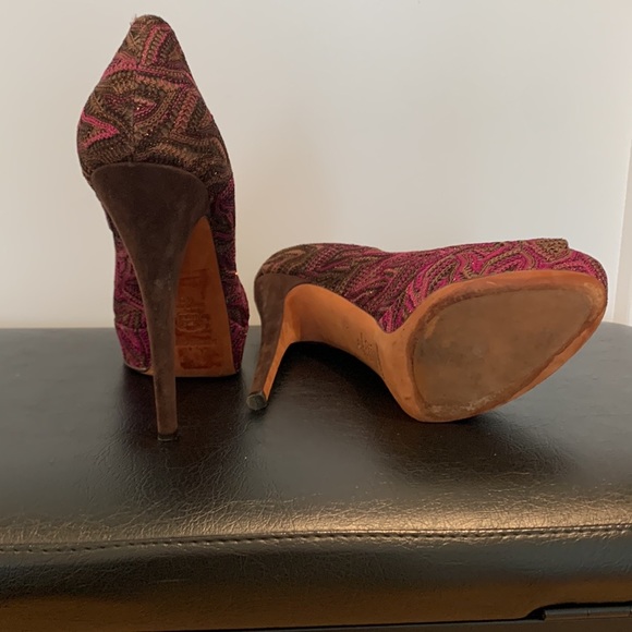 Missoni peep toe platform heels size 40 - Picture 3 of 6